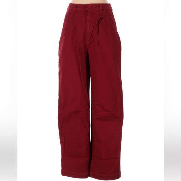 L.F. Markey Classic Slack Pant Trousers Red Size 4 - Picture 4 of 16
